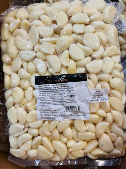 Czosnek obierany świeży 1kg pakowany Vacum - kraj Chiny