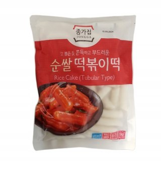 Kluski ryżowe do Tteokbokki słupki 1kg Jongga , rice cake tube