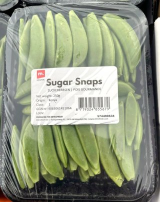 Sugar Snaps, Groszek cukrowy 12 opak po 250g (karton- 3kg)